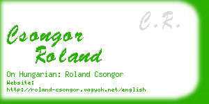 csongor roland business card